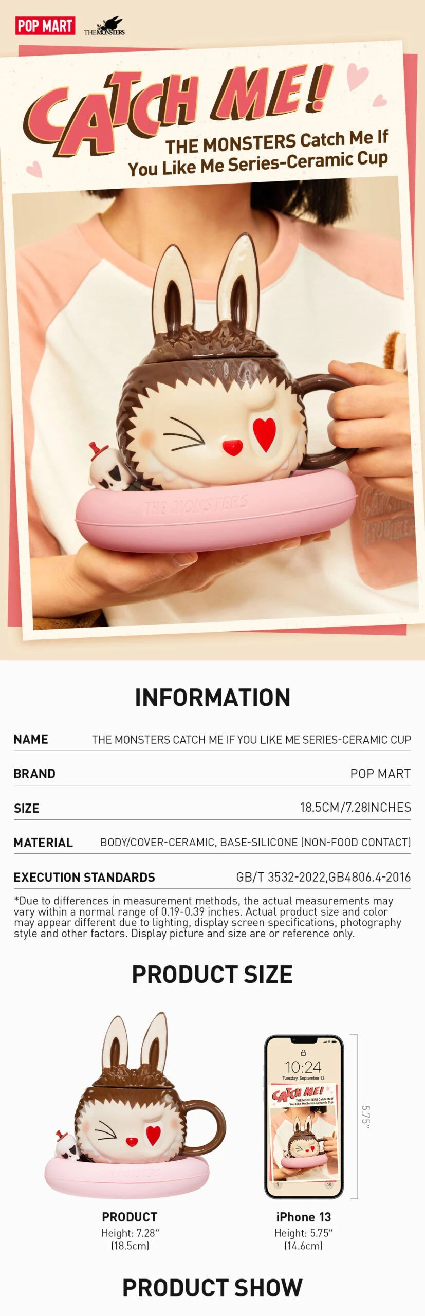 THE MONSTERS Catch Me If You Like Me Series-Ceramic Cup - Image 5