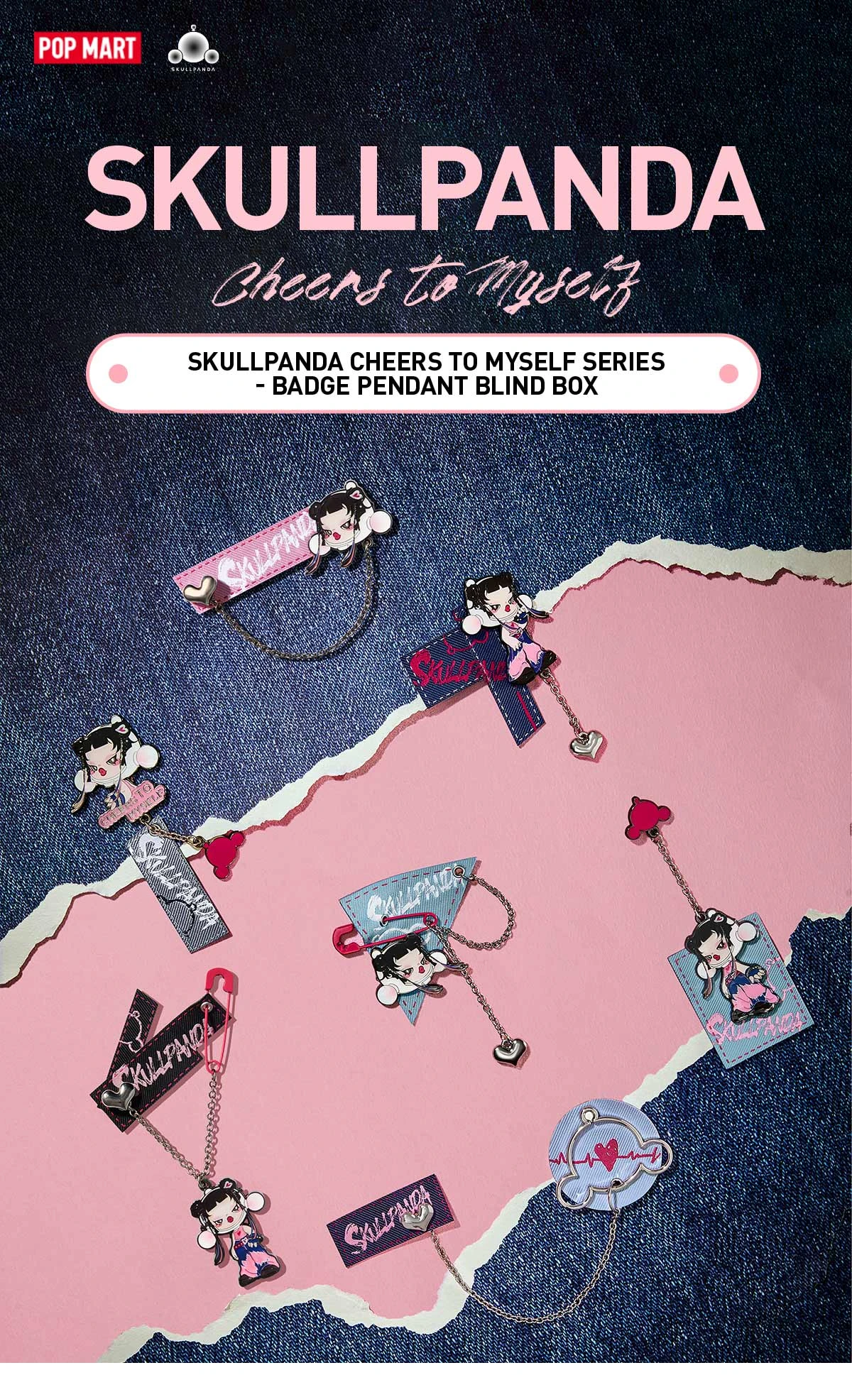 SKULLPANDA CHEERS TO MYSELF SERIES-Badge Pendant Blind Box - Image 11