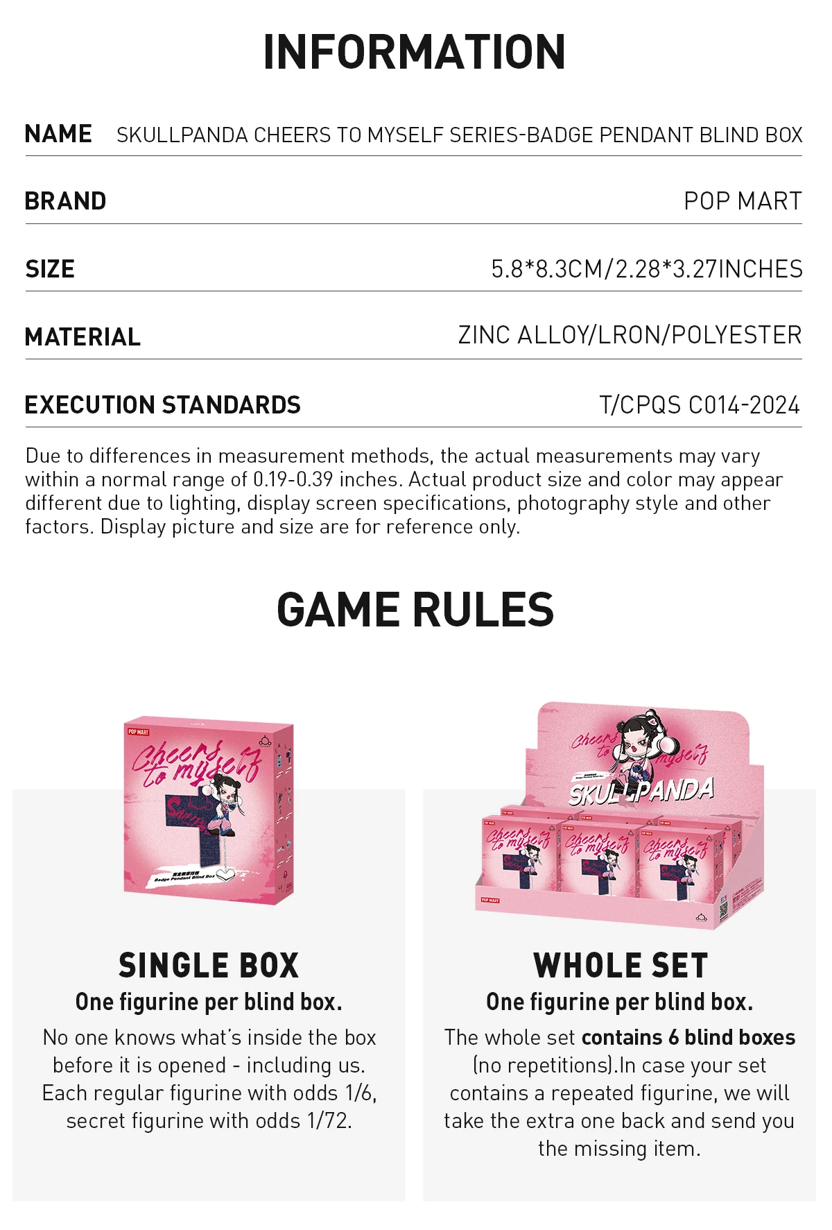 SKULLPANDA CHEERS TO MYSELF SERIES-Badge Pendant Blind Box - Image 14