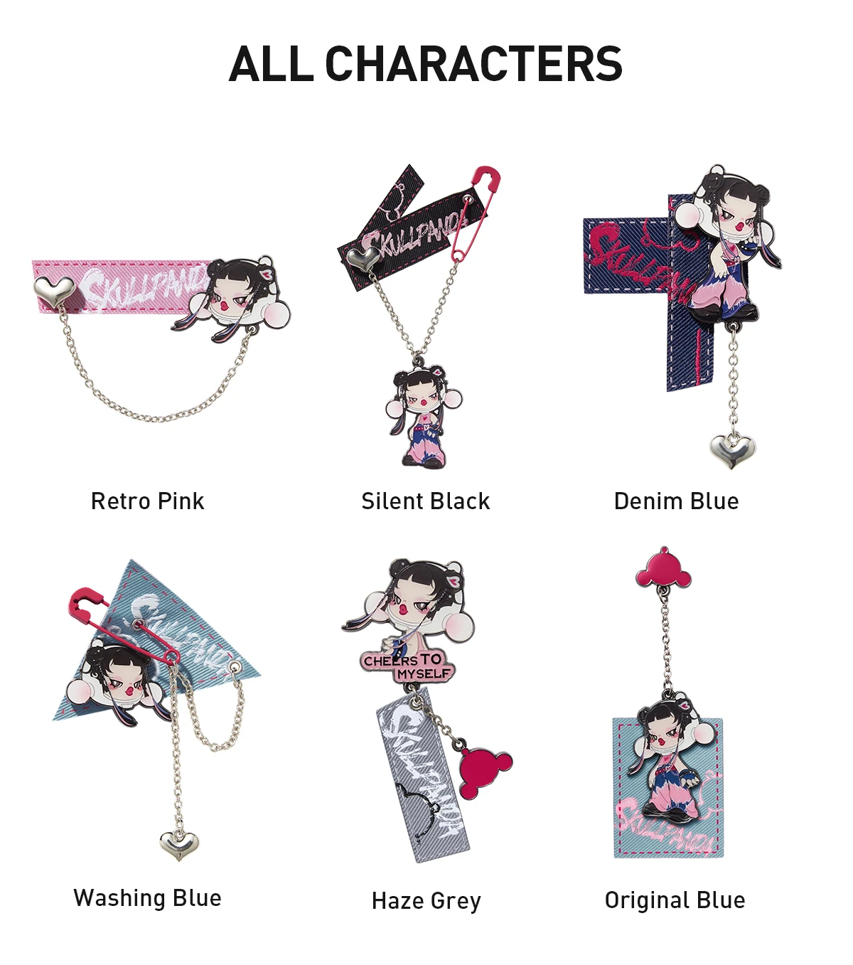 SKULLPANDA CHEERS TO MYSELF SERIES-Badge Pendant Blind Box - Image 12