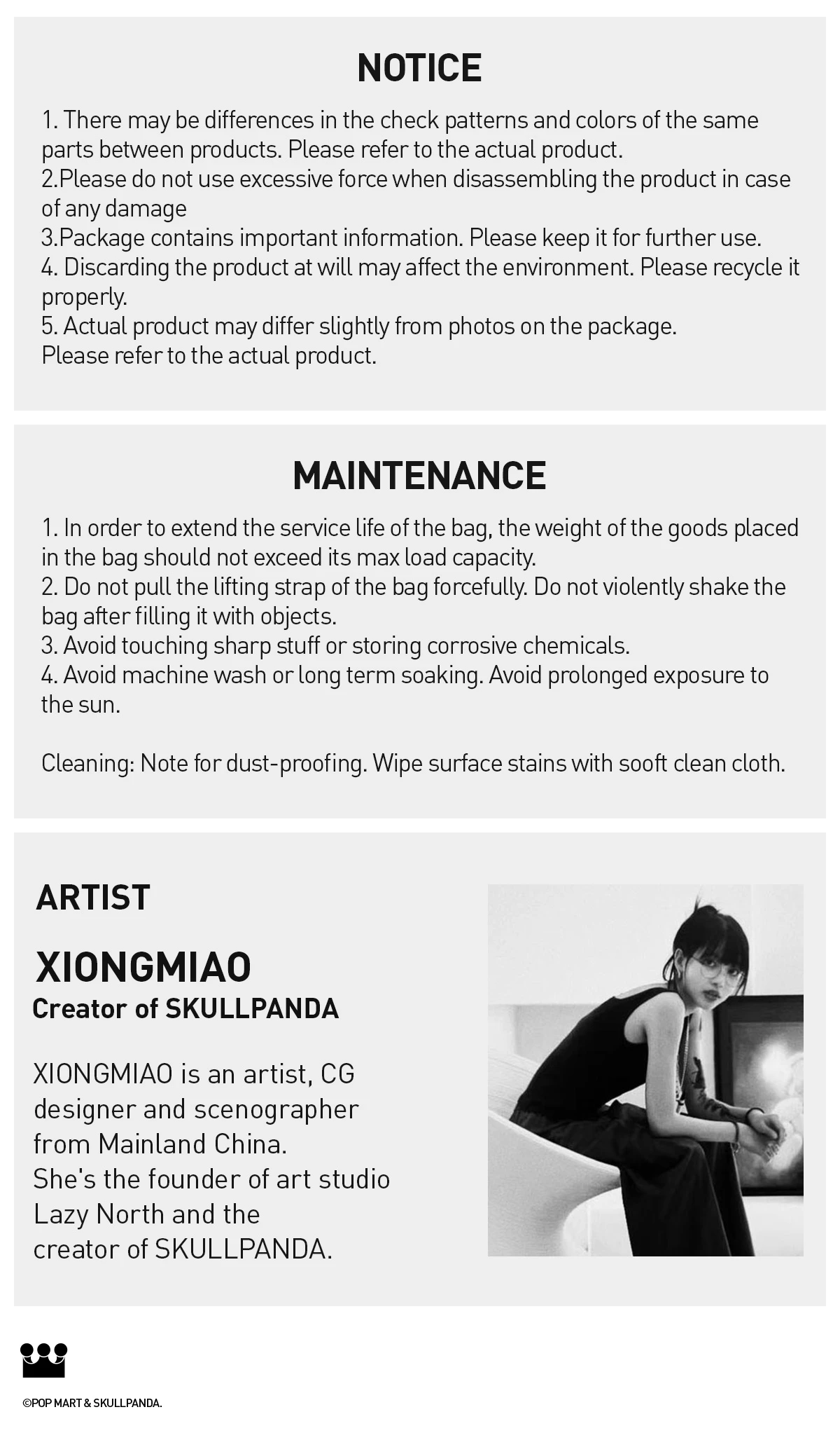 SKULLPANDA Tell Me What You Want Series Shoulder Bag - Image 12