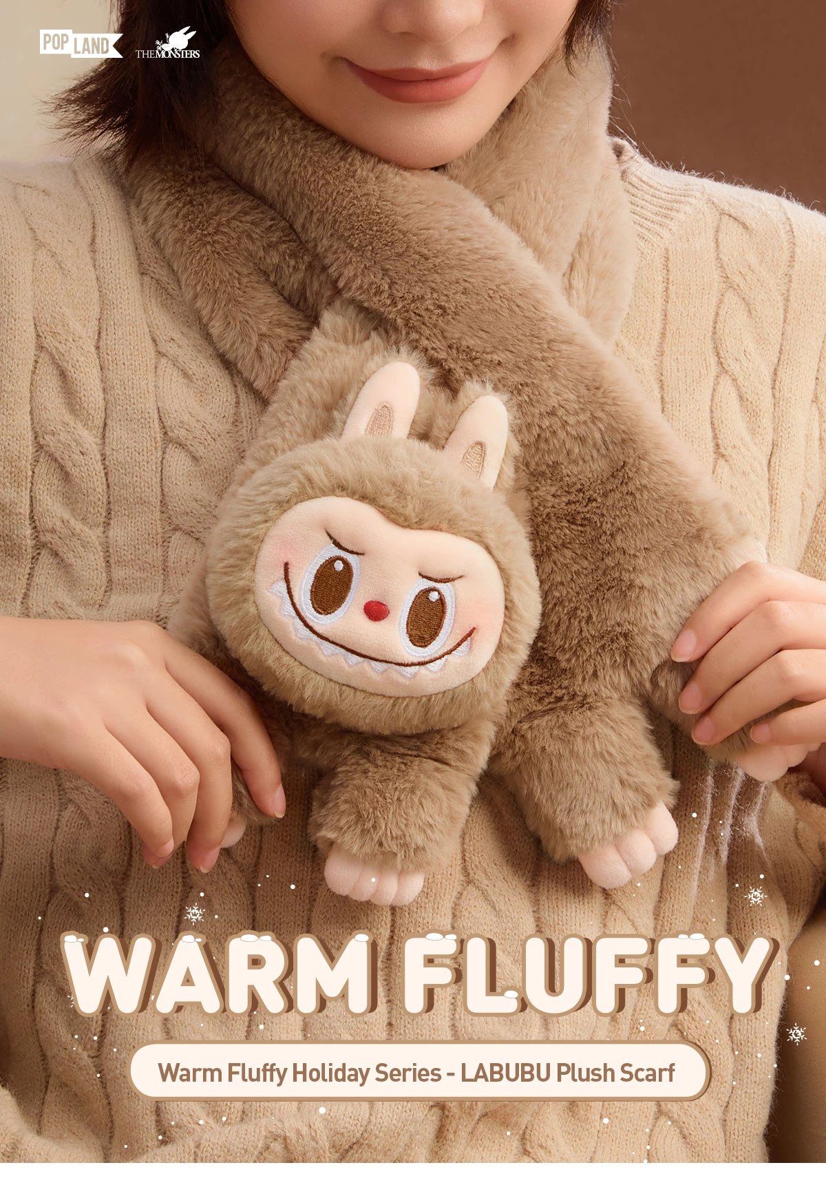 Warm Fluffy Holiday Series- LABUBU Plush Scarf - Image 4