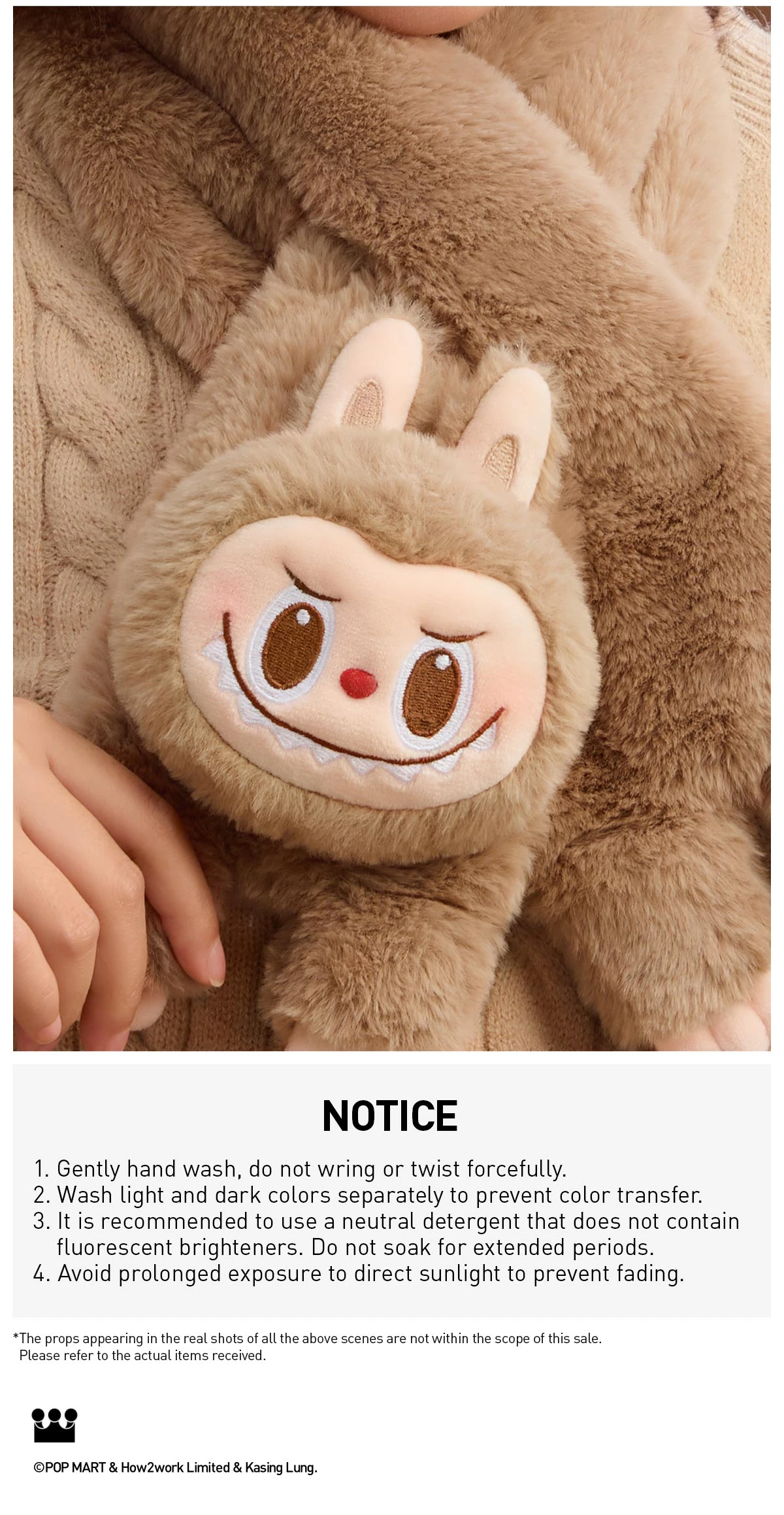 Warm Fluffy Holiday Series- LABUBU Plush Scarf - Image 7