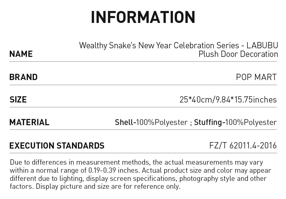 Wealthy Snake's New Year Celebration Series-LABUBU Plush Door Decoration - Image 8