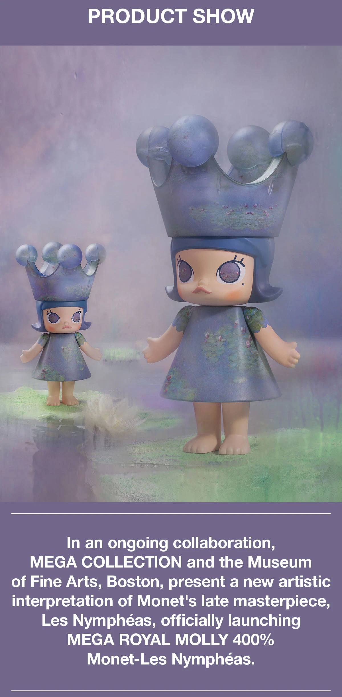 MEGA ROYAL MOLLY 400% Monet-Les Nymphéas - Image 13