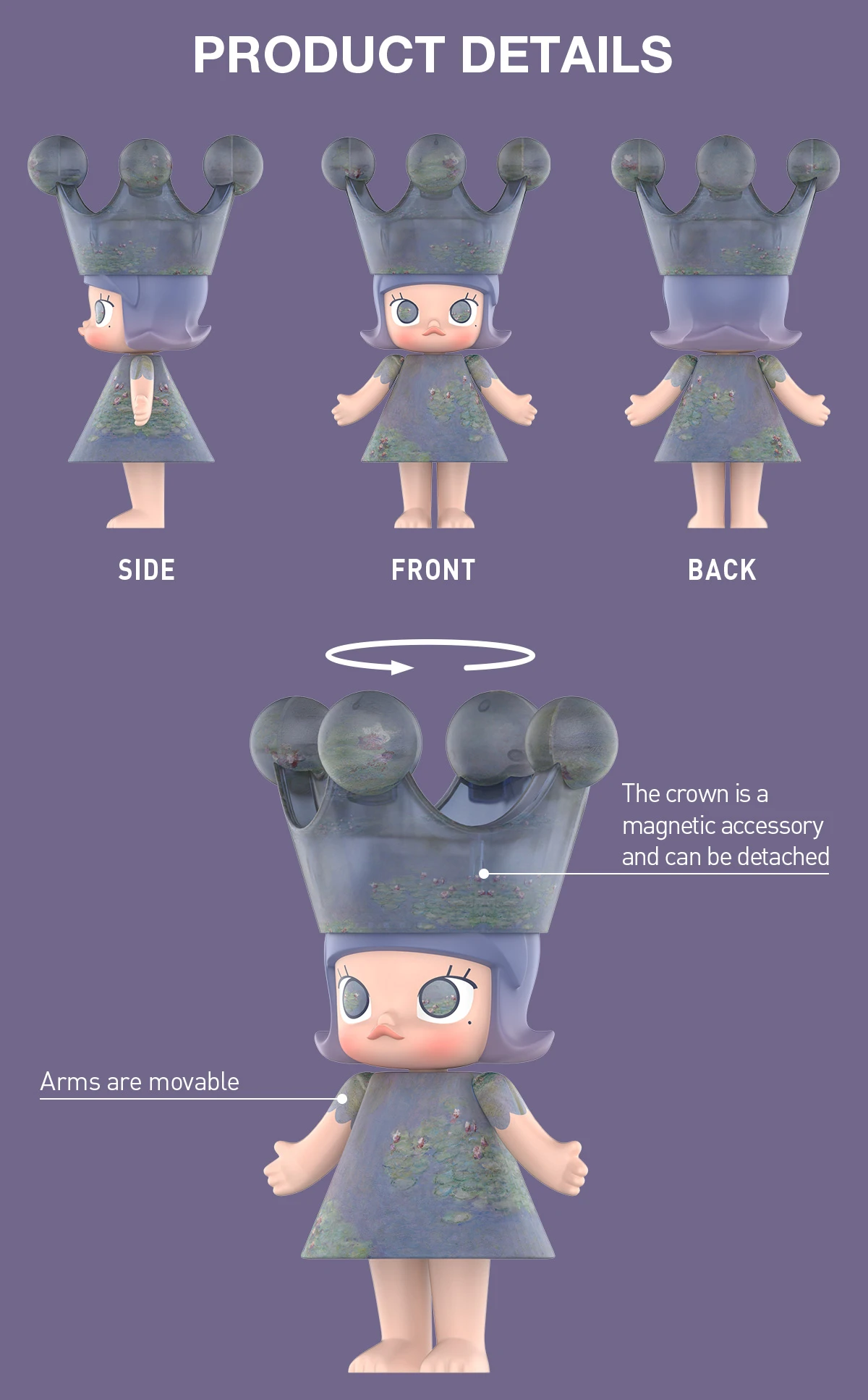 MEGA ROYAL MOLLY 400% Monet-Les Nymphéas - Image 11