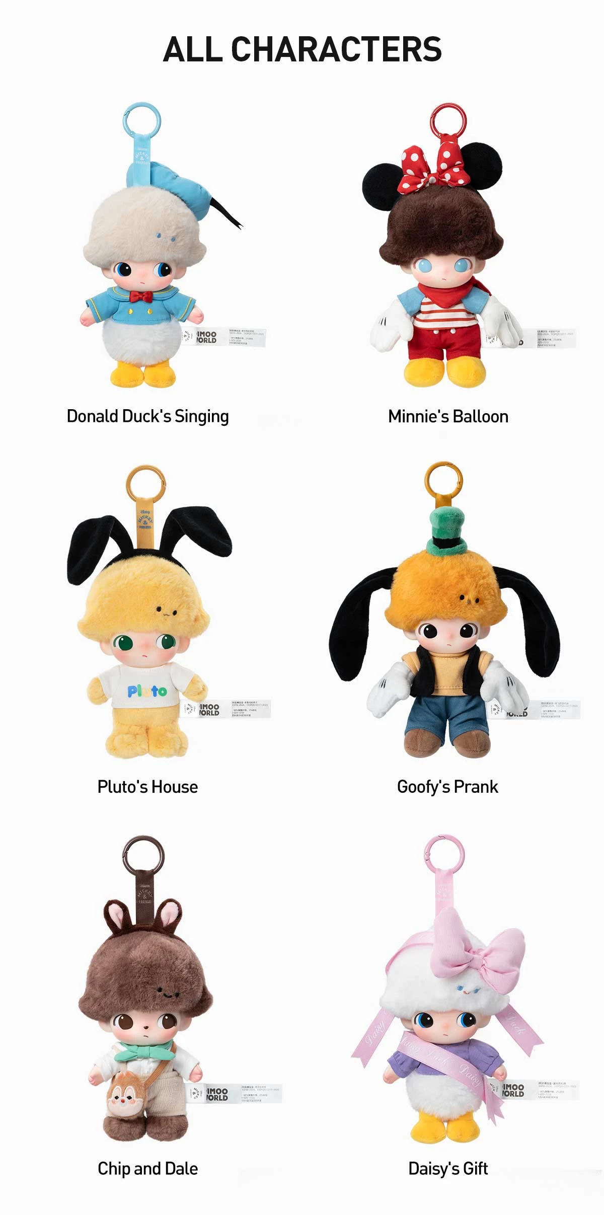 DIMOO WORLD × DISNEY Series-Vinyl Plush Keychain Blind Box - Image 16
