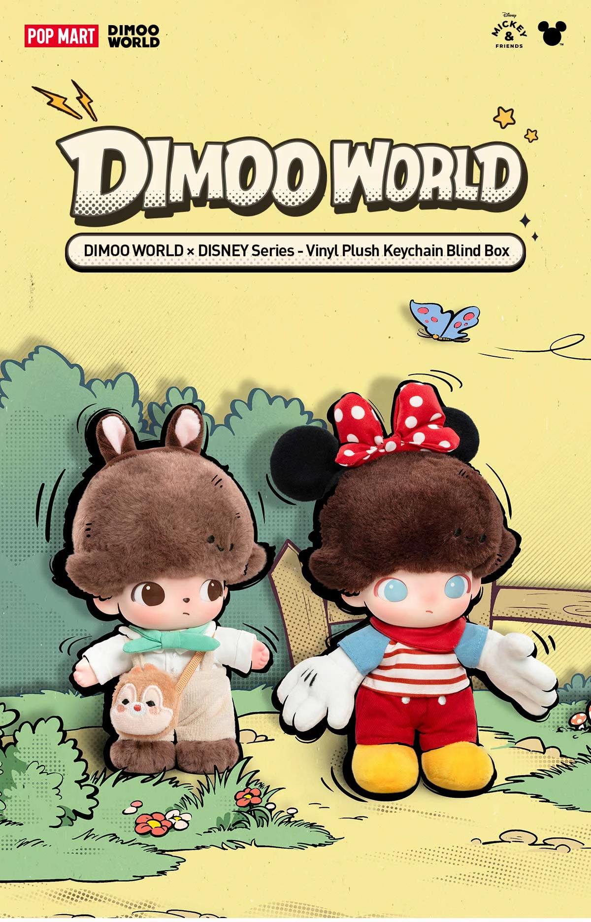 DIMOO WORLD × DISNEY Series-Vinyl Plush Keychain Blind Box - Image 15