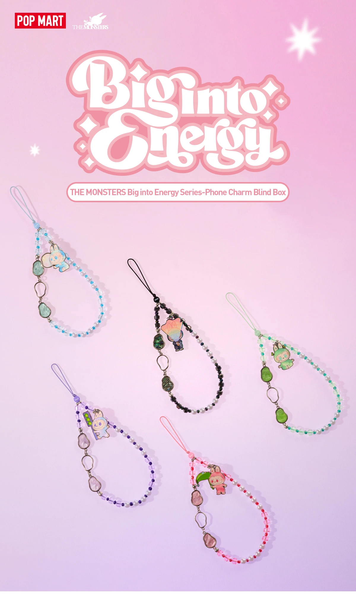 THE MONSTERS Big Into Energy Series-Phone Charm Blind Box - Image 8