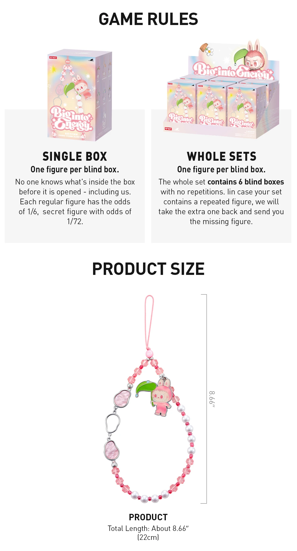 THE MONSTERS Big Into Energy Series-Phone Charm Blind Box - Image 11