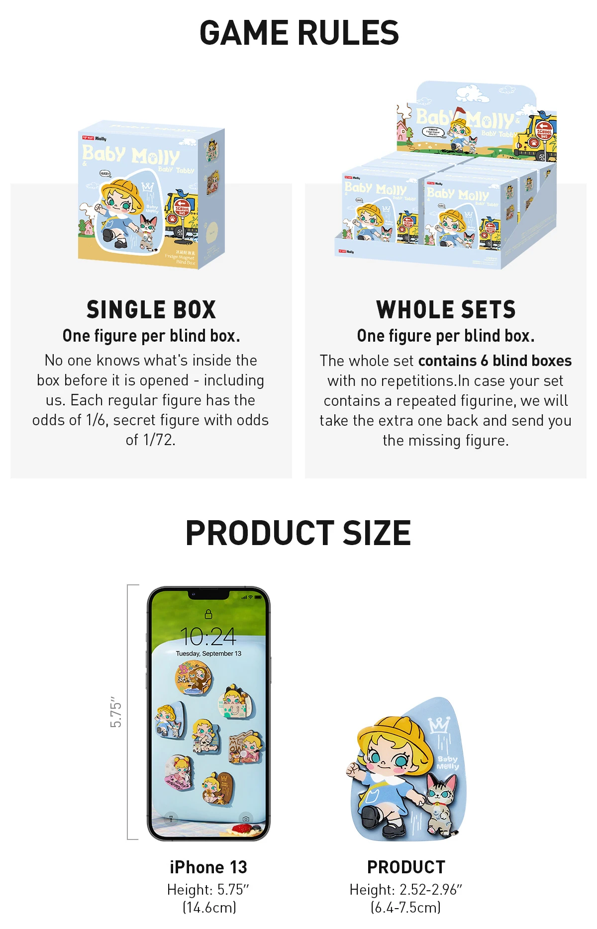 Baby Molly & Baby Tabby Series-Fridge Magnet Blind Box - Image 11