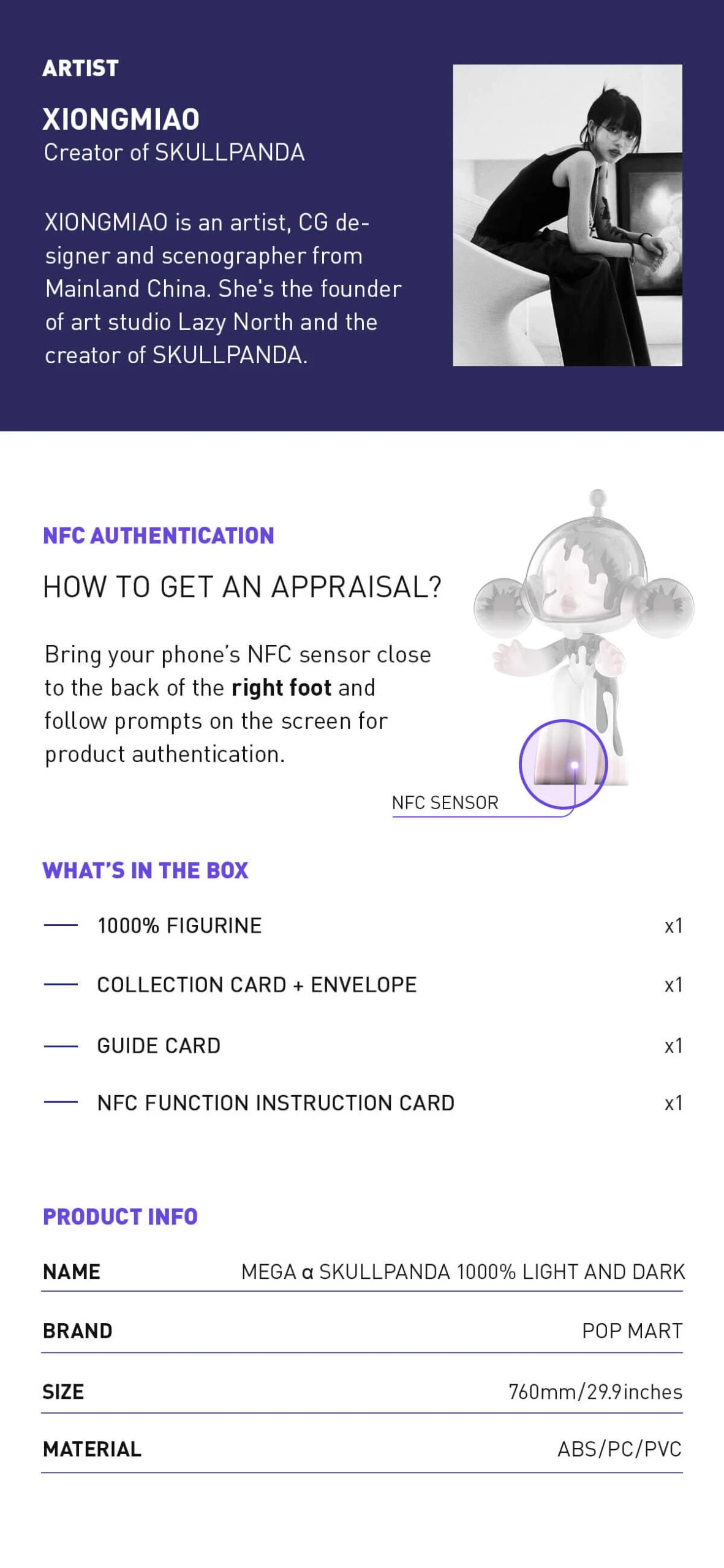 MEGA COLLECTION 1000% α SKULLPANDA Between Light And Dark - Image 8