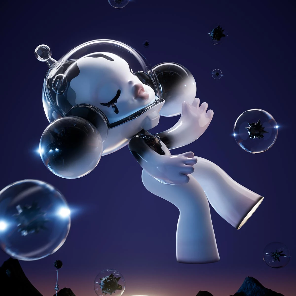 MEGA COLLECTION 1000% α SKULLPANDA Between Light And Dark - Image 4